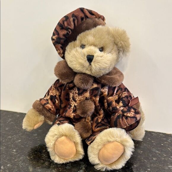 T.C. DAWSON BROWN 13“ JOINTED BROWN BEAR PLUSH FANCY GIRL - Picture 1 of 6